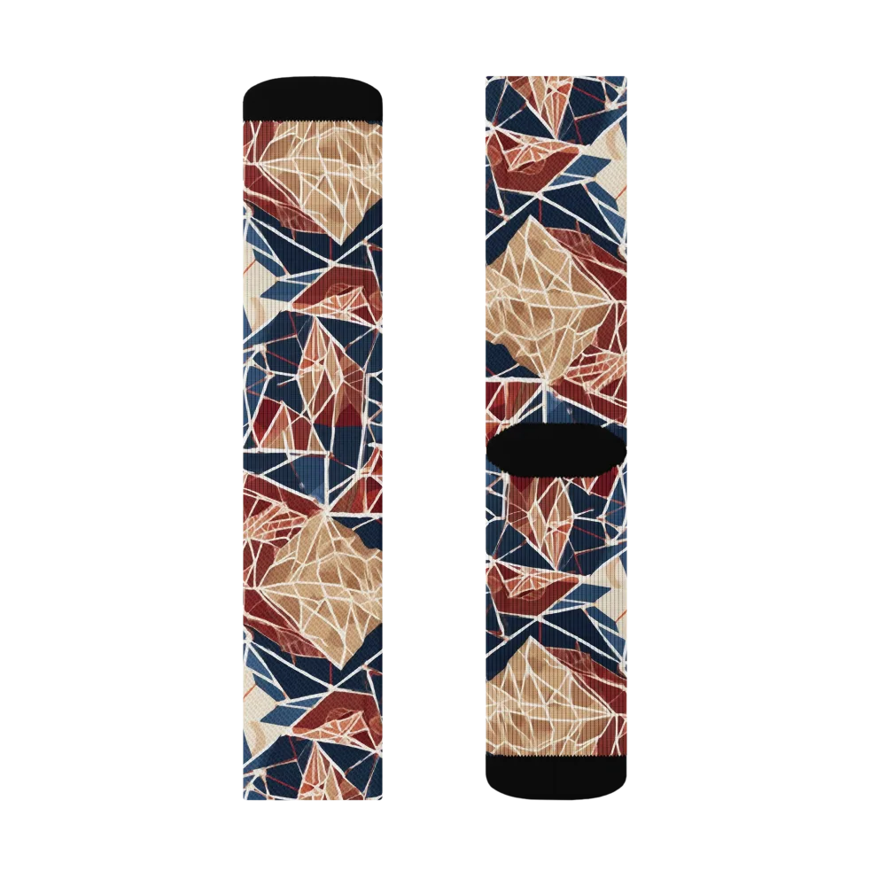 Fractured Riviera on Socks — Left Sock
