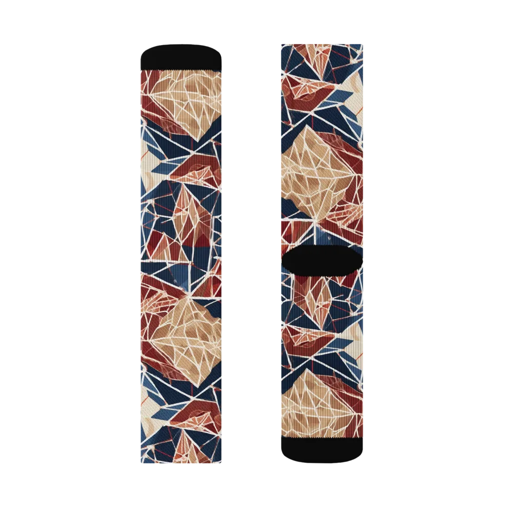 Fractured Riviera on Socks — Right Sock
