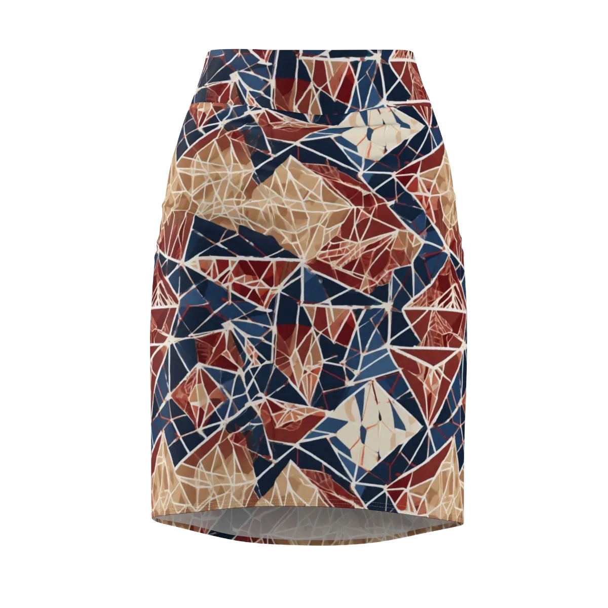 Fractured Riviera on Pencil Skirt — Front