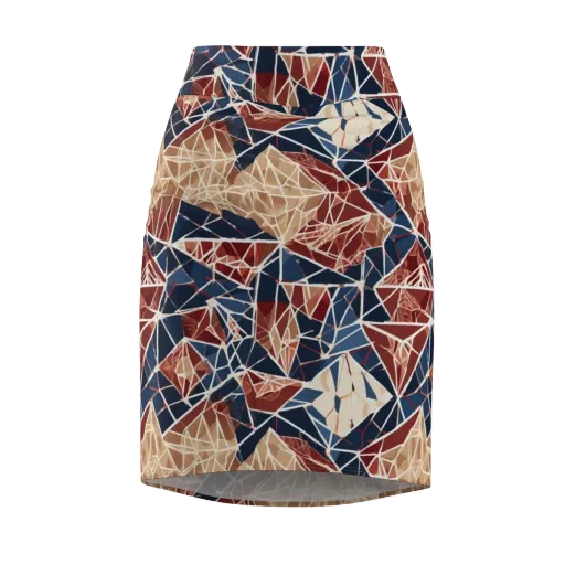 Fractured Riviera on a Pencil Skirt