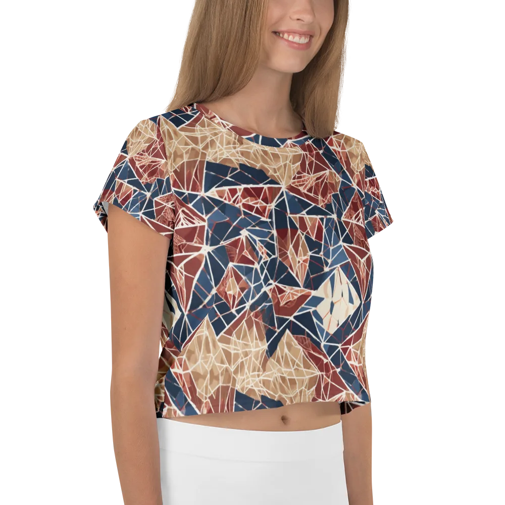 Fractured Riviera on Crop Tee — Right