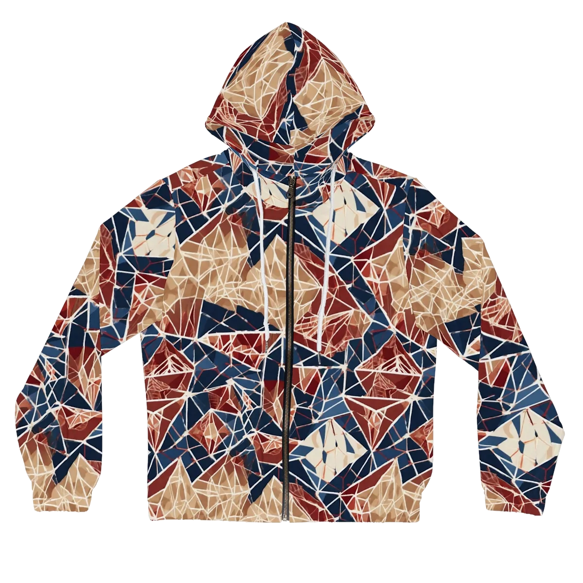 Fractured Riviera on Women's Full-Zip Hoodie — Front