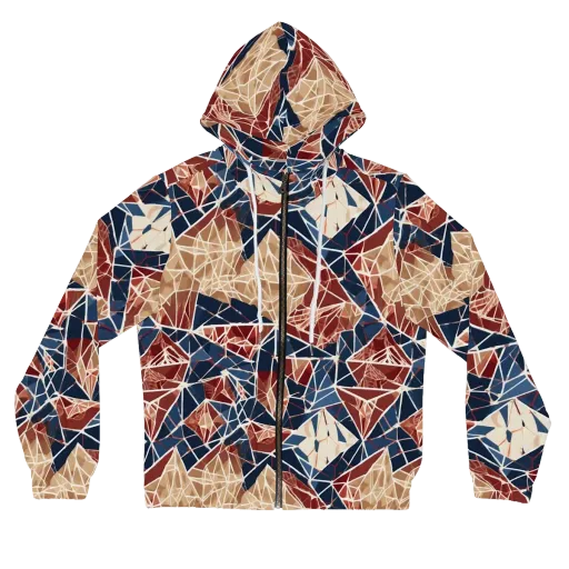 Fractured Riviera on a Women's Full-Zip Hoodie