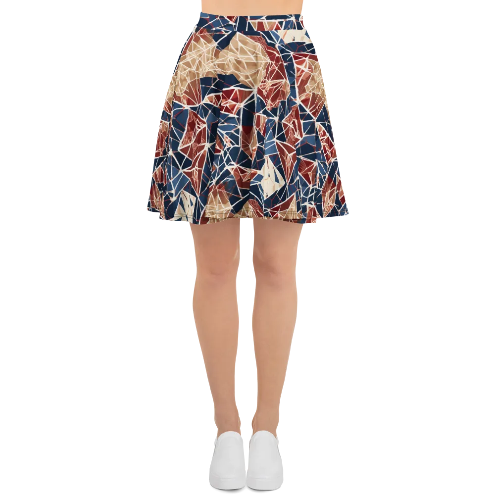 Fractured Riviera on Skater Skirt — Front