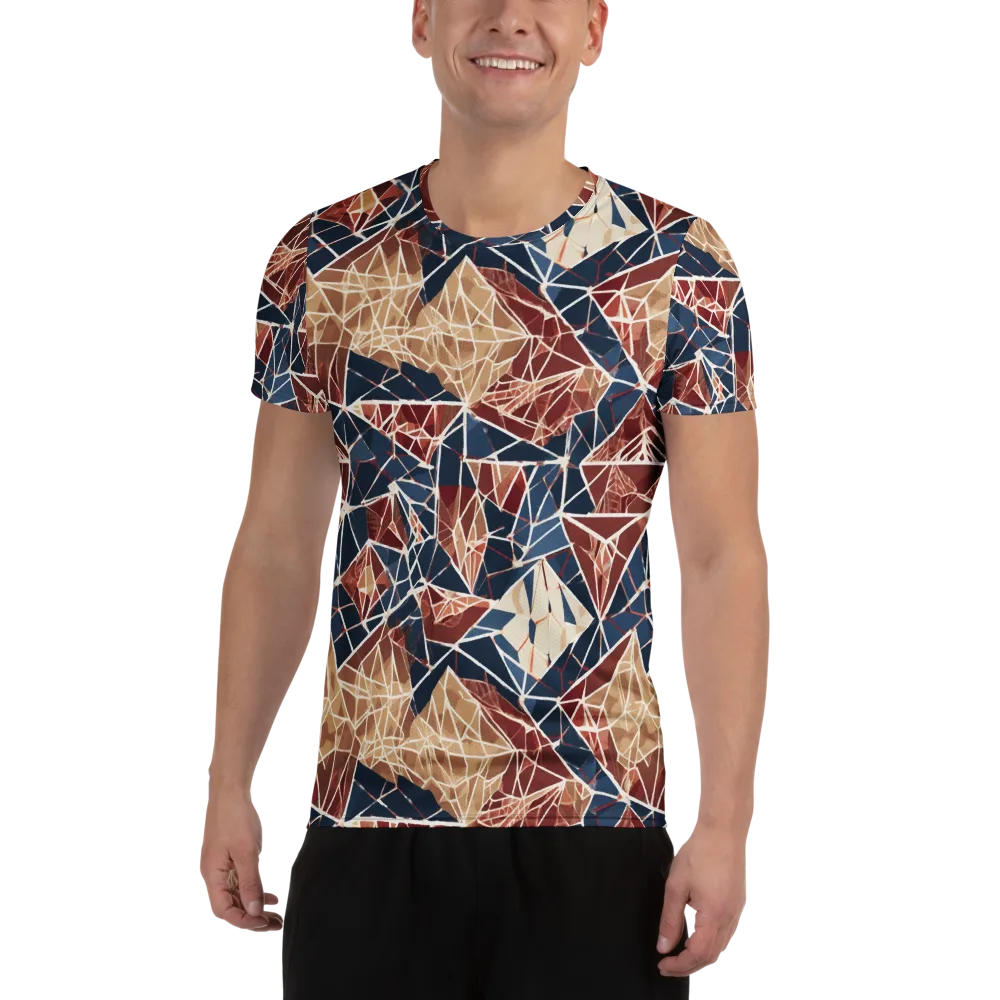 Fractured Riviera on Men's Athletic T-Shirt — Front