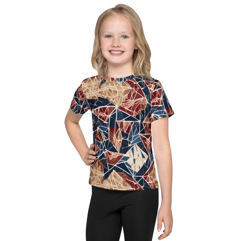 Fractured Riviera on Kids Crew Neck T-Shirt — Front
