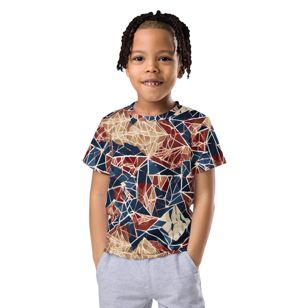 Fractured Riviera on Kids Crew Neck T-Shirt — Front