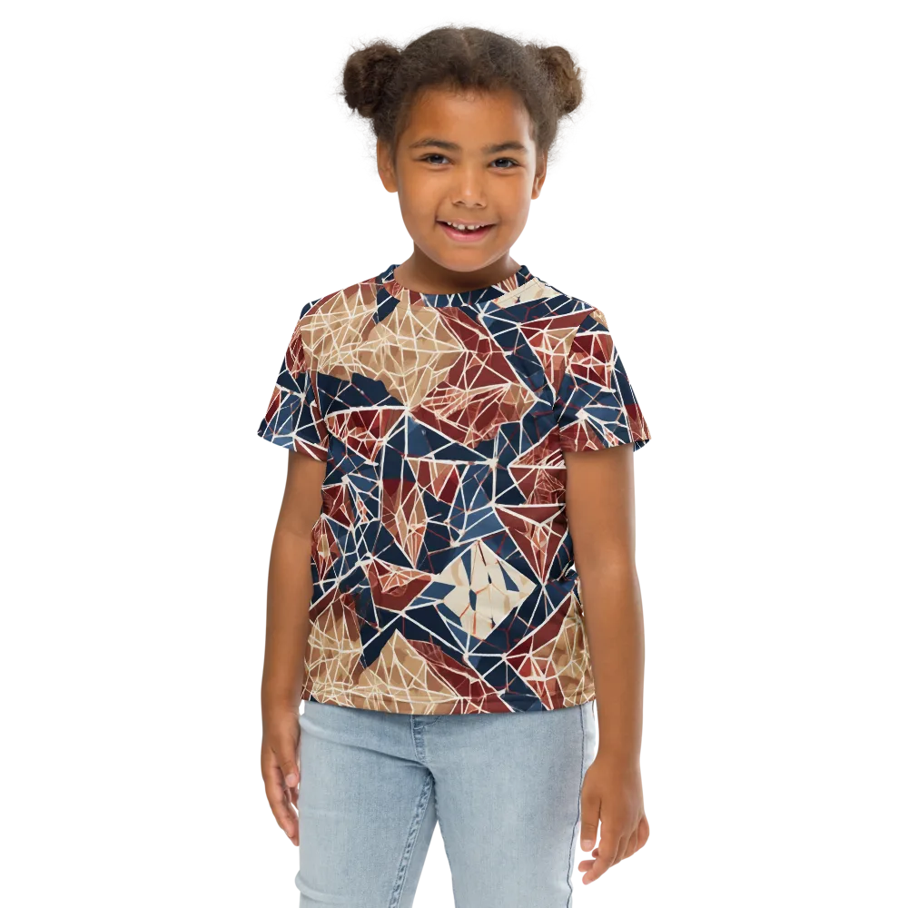 Fractured Riviera on Kids Crew Neck T-Shirt — Front