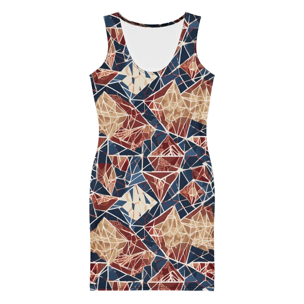 Fractured Riviera on Bodycon Dress — Front