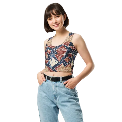 Fractured Riviera on a Crop Top
