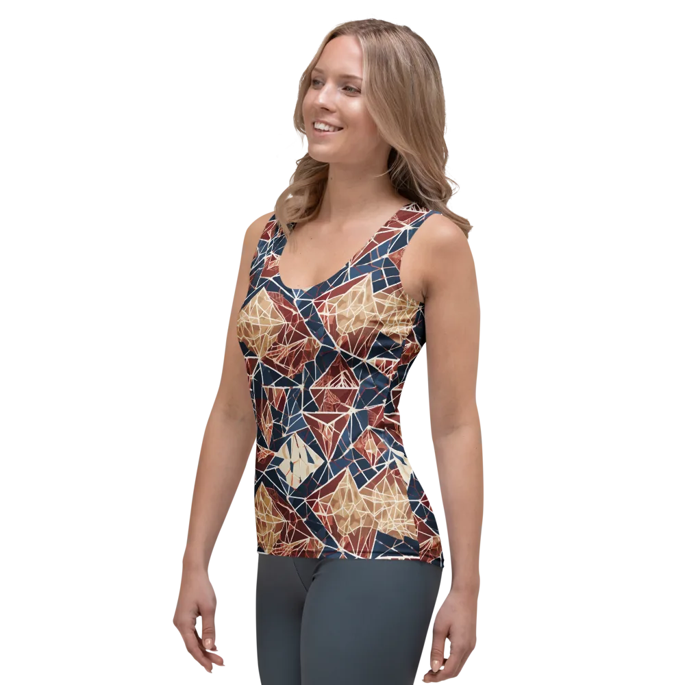 Fractured Riviera on Women's Tank Top — Left Front