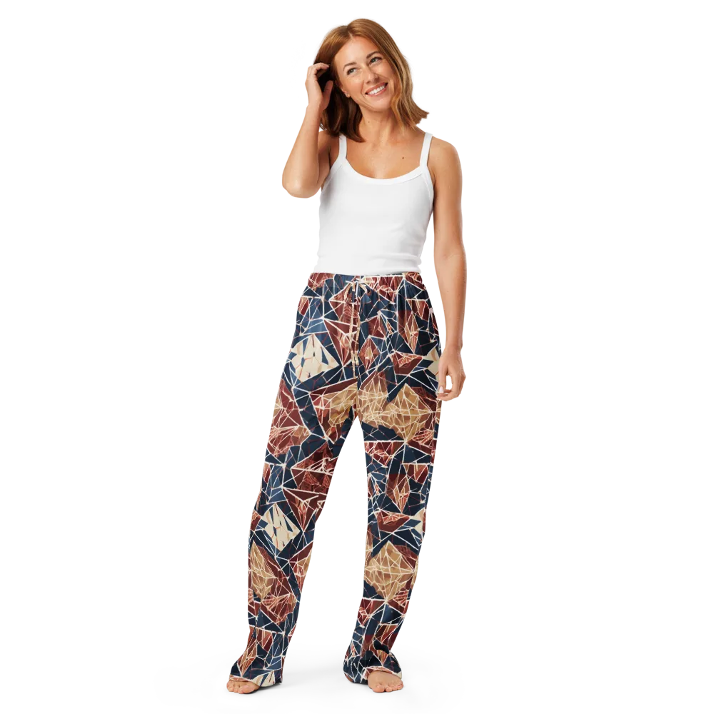 Fractured Riviera on Women's Pajama Pants — Front