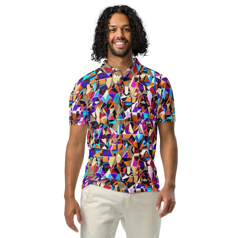 Jewel Static on Men's Slim Fit Polo Shirt — Front