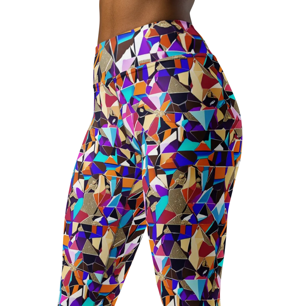 Jewel Static on Yoga Leggings — Left Front