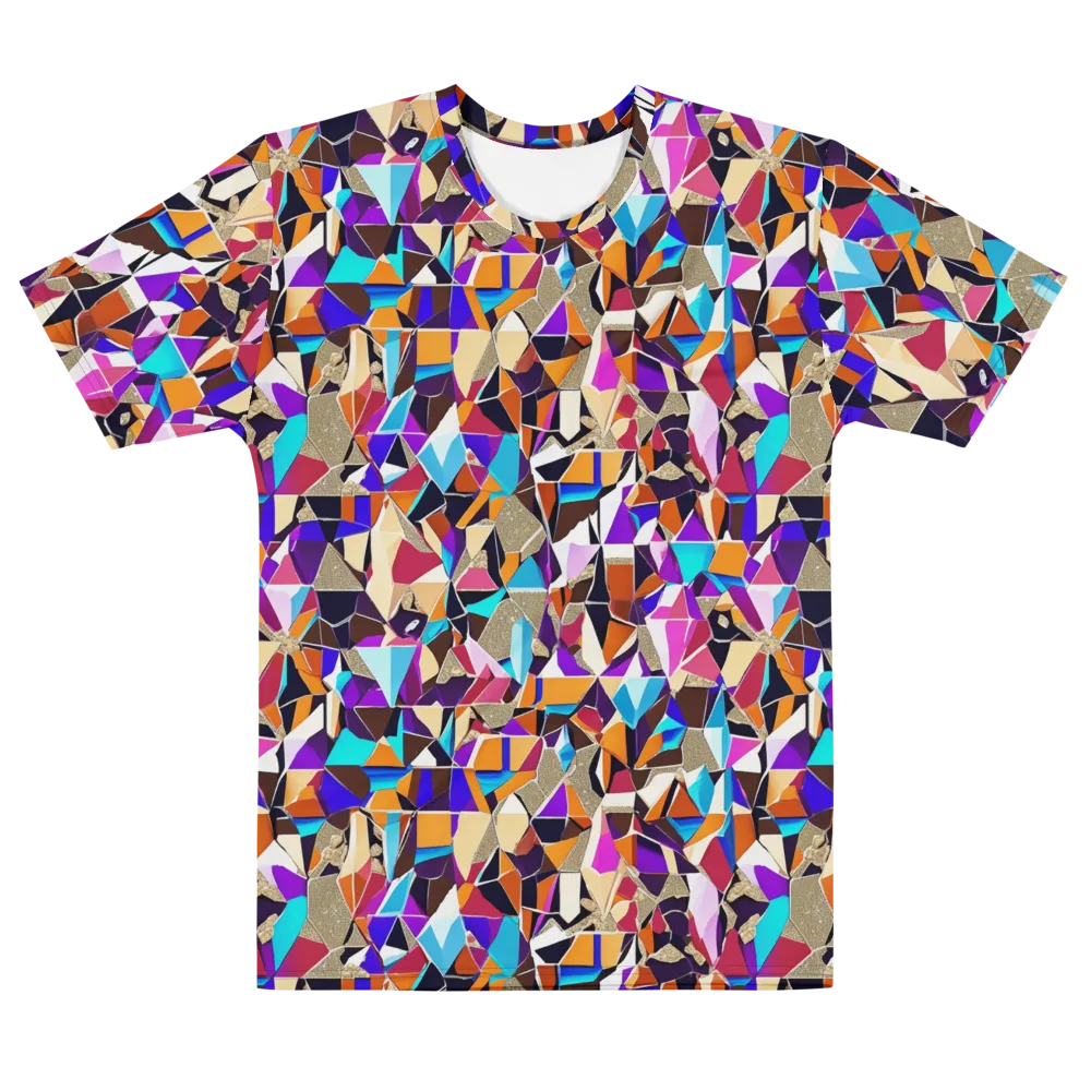 Jewel Static on Men's Cotton Crew Neck T-Shirt — Front