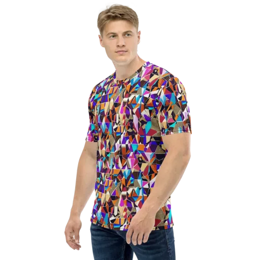 Jewel Static on a Men's Crew Neck T-Shirt