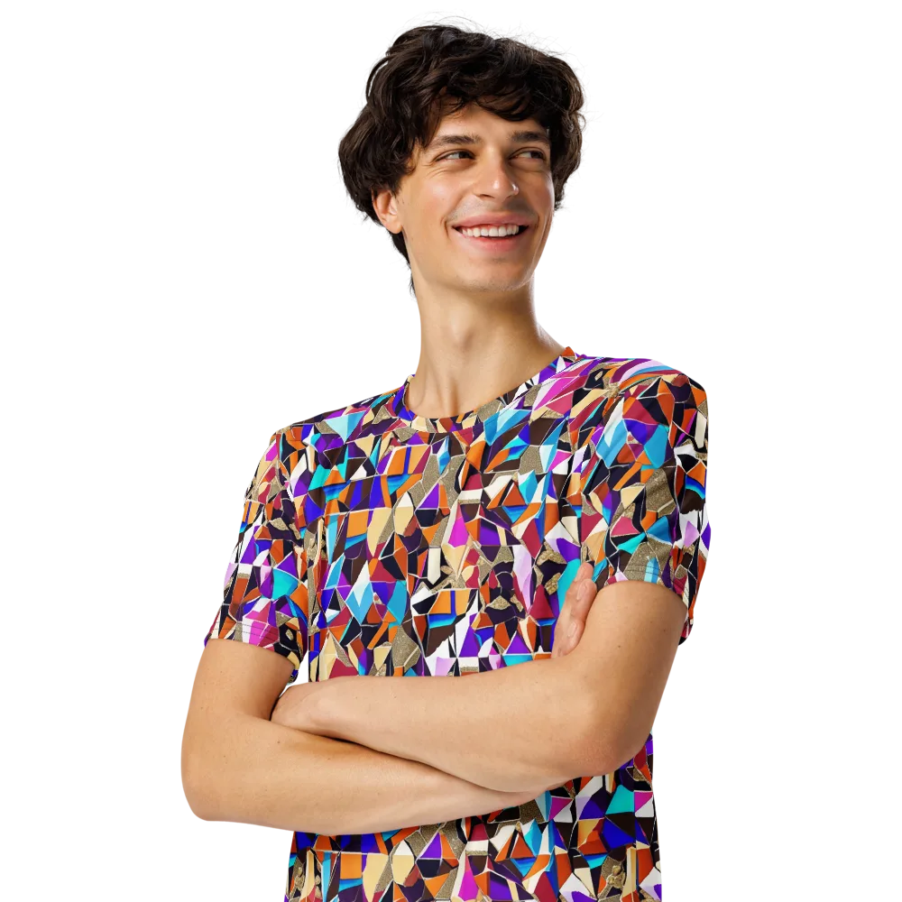 Jewel Static on Men's Crew Neck T-Shirt — Left Front