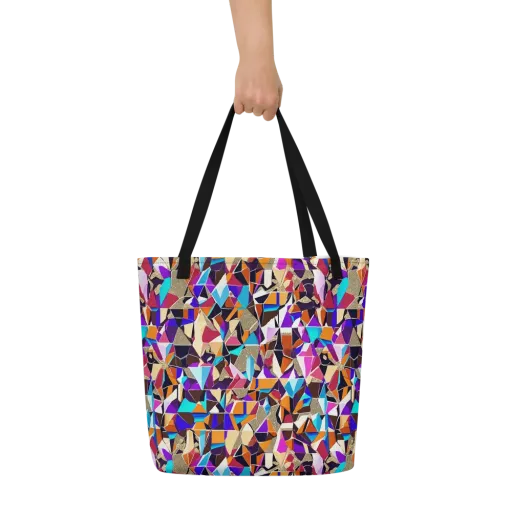 Jewel Static on a Large Tote Bag W/ Pocket