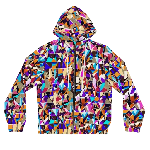 Jewel Static on a Women's Full-Zip Hoodie