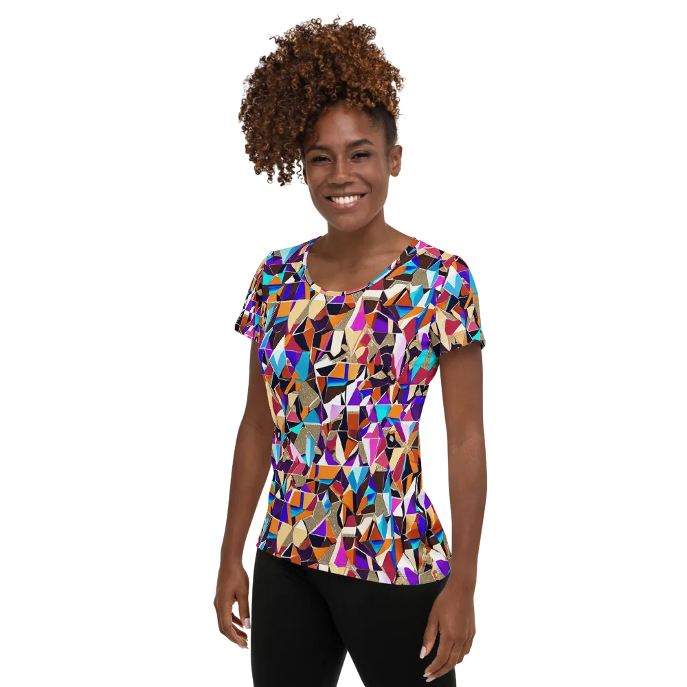Jewel Static on Women's Athletic T-Shirt — Left