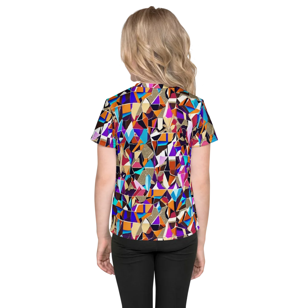 Jewel Static on Kids Crew Neck T-Shirt — Back