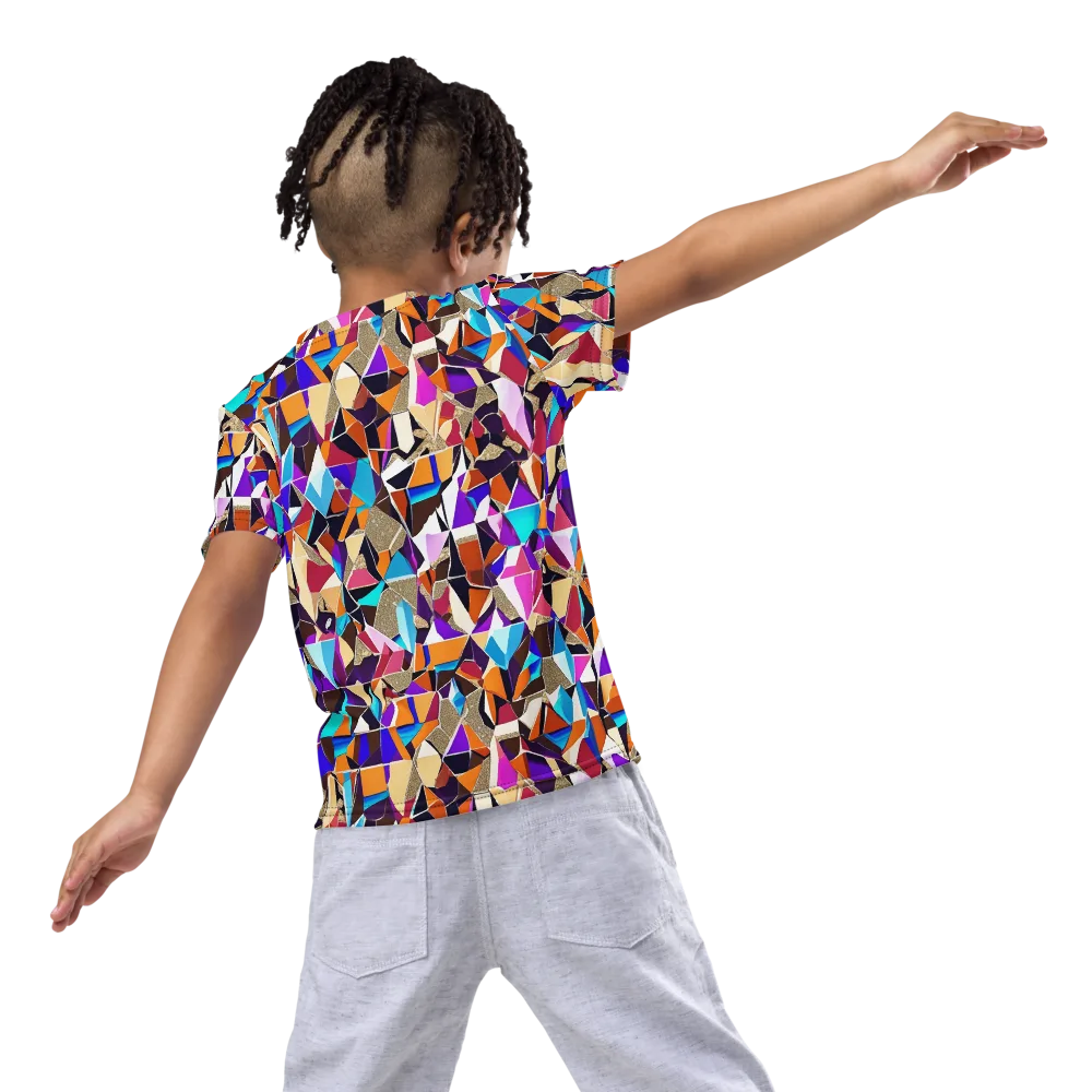 Jewel Static on Kids Crew Neck T-Shirt — Back