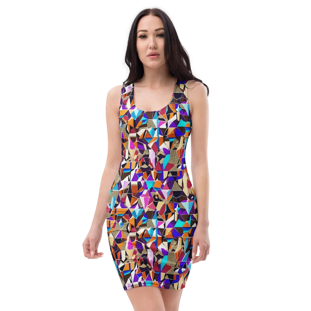 Jewel Static on Bodycon Dress — Front
