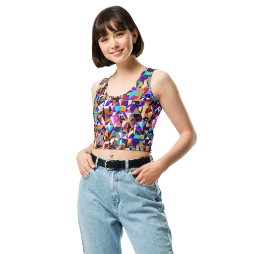 Jewel Static on a Crop Top