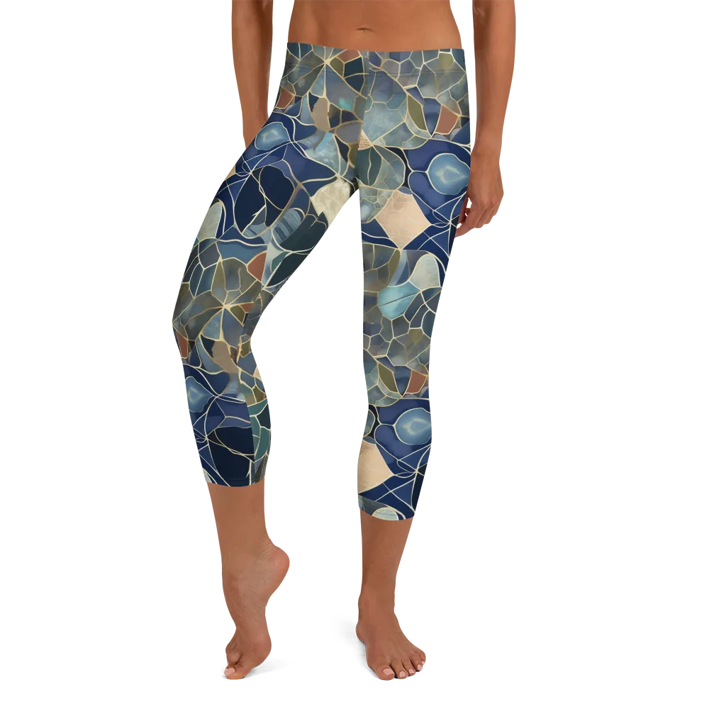 Gilded Tidal Mosaic on Capri Leggings — Front