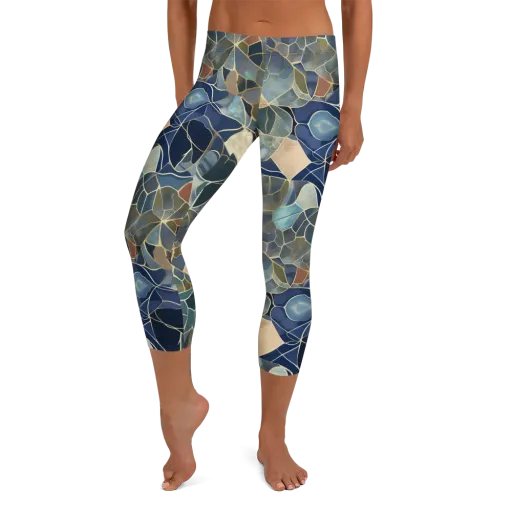 Gilded Tidal Mosaic on a Capri Leggings
