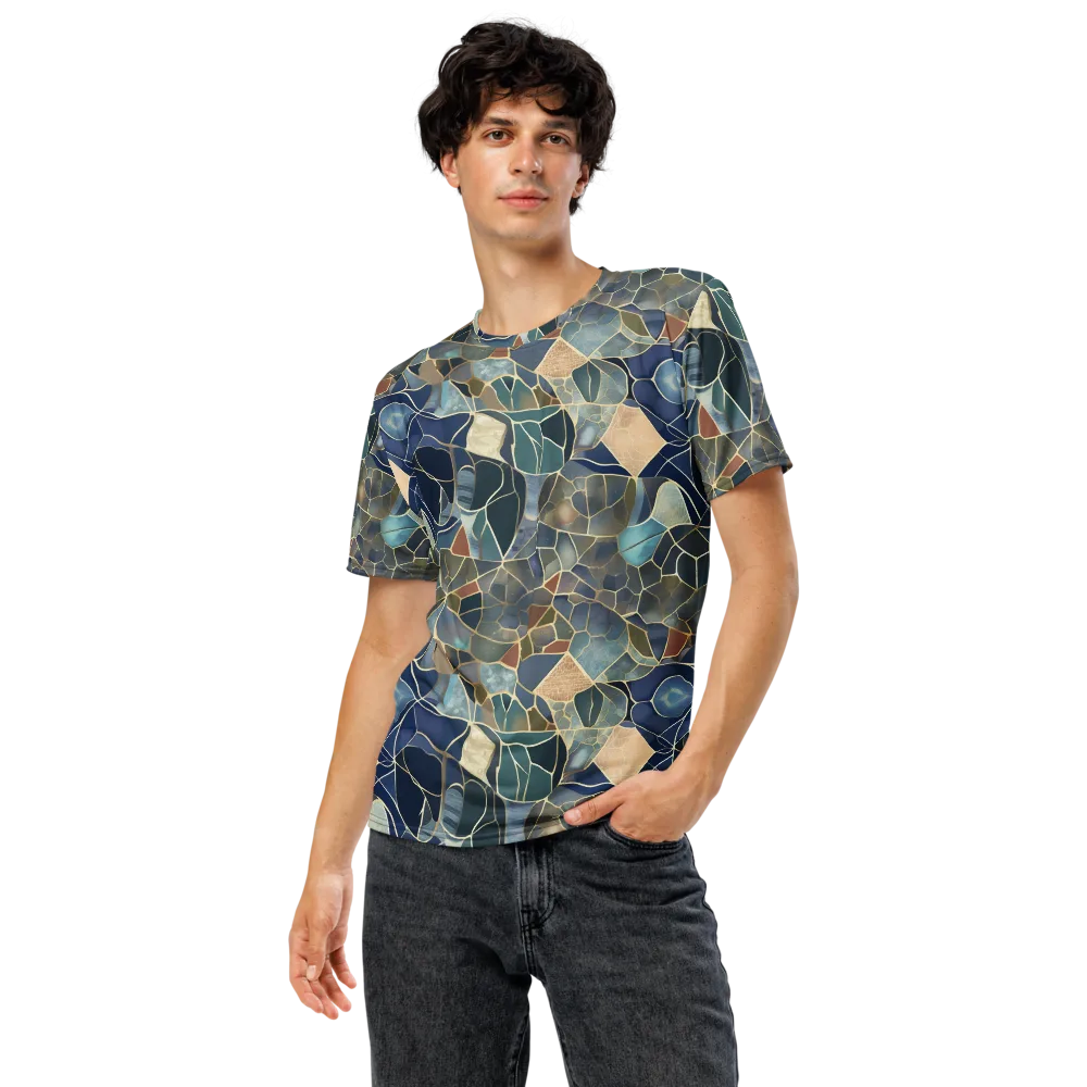 Gilded Tidal Mosaic on Men's Crew Neck T-Shirt — Front