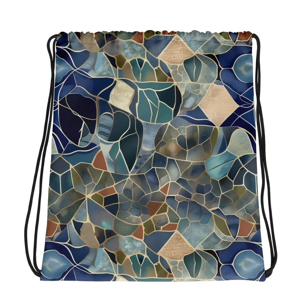 Gilded Tidal Mosaic on Drawstring Bag — Photo