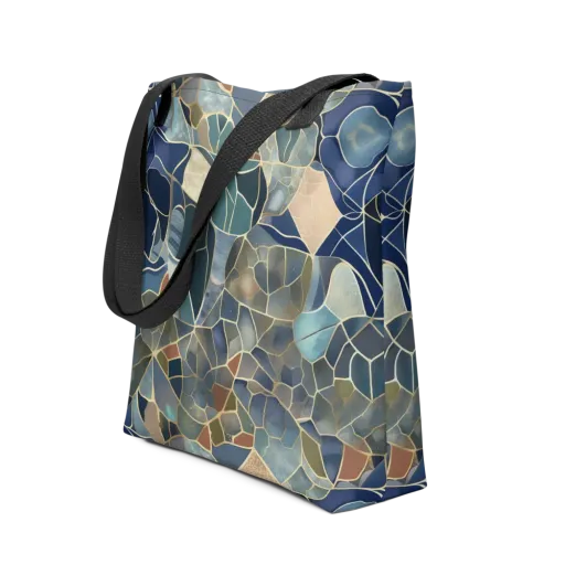 Gilded Tidal Mosaic on a Tote Bag