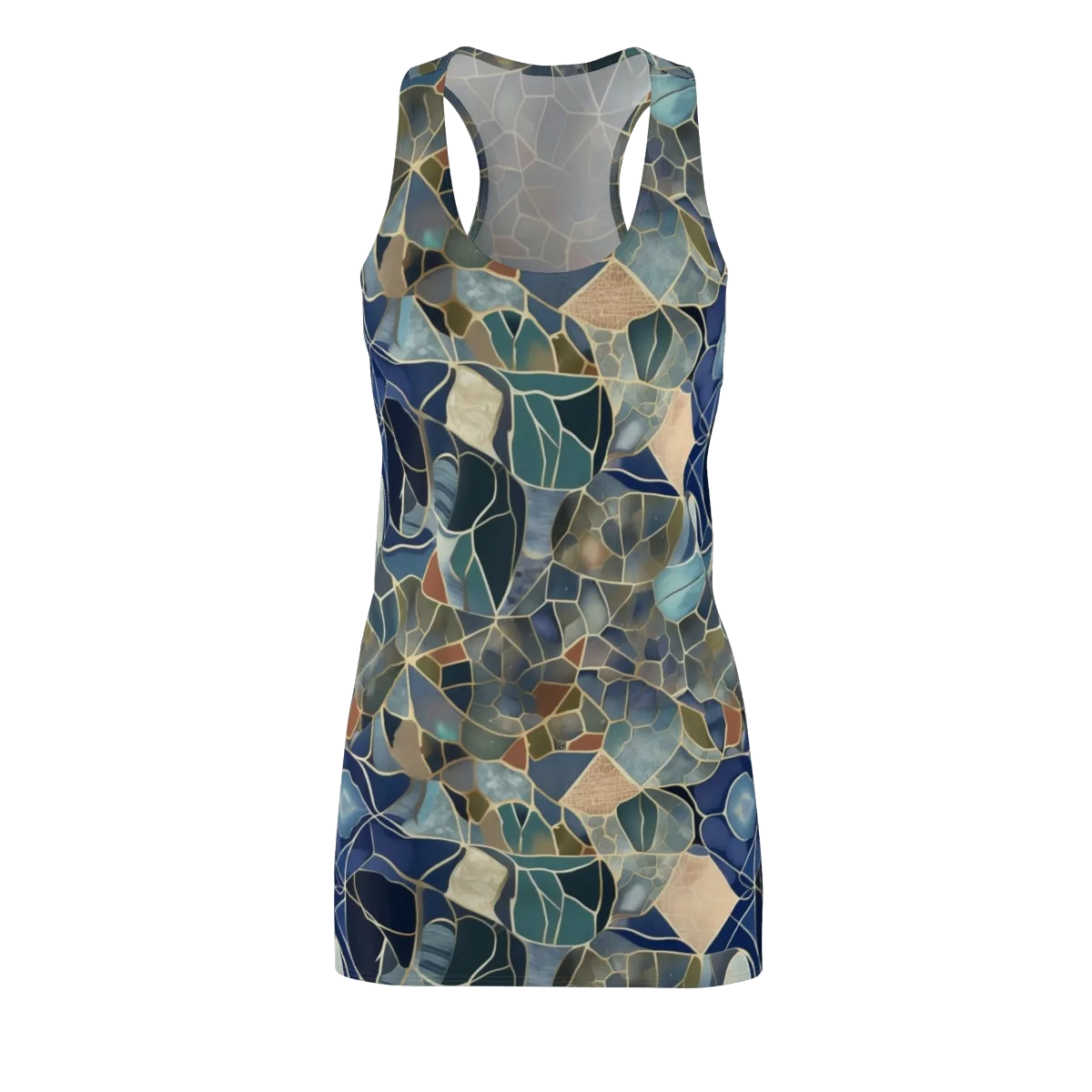 Gilded Tidal Mosaic on Racerback Dress — Front