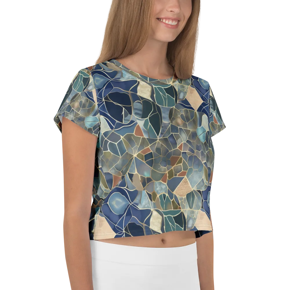 Gilded Tidal Mosaic on Crop Tee — Right