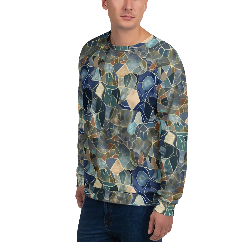 Gilded Tidal Mosaic on Sweatshirt — Left Front