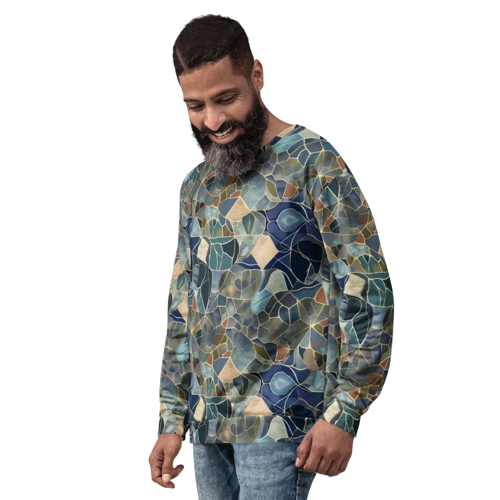 Gilded Tidal Mosaic on Sweatshirt — Left Front