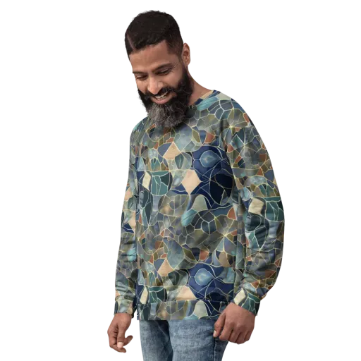 Gilded Tidal Mosaic on a Sweatshirt