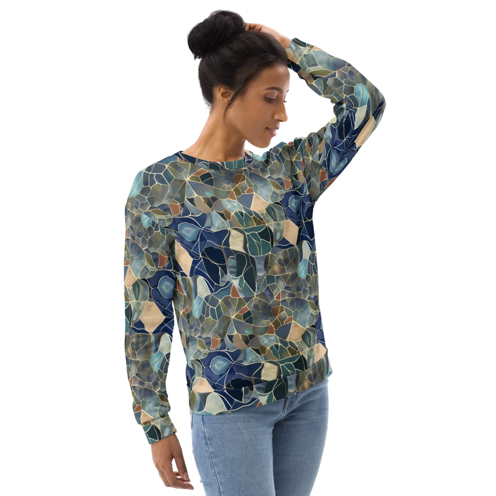 Gilded Tidal Mosaic on Sweatshirt — Right Front