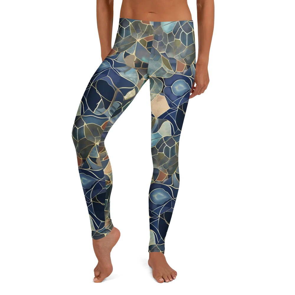 Gilded Tidal Mosaic on Leggings — Front