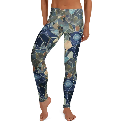 Gilded Tidal Mosaic on a Leggings