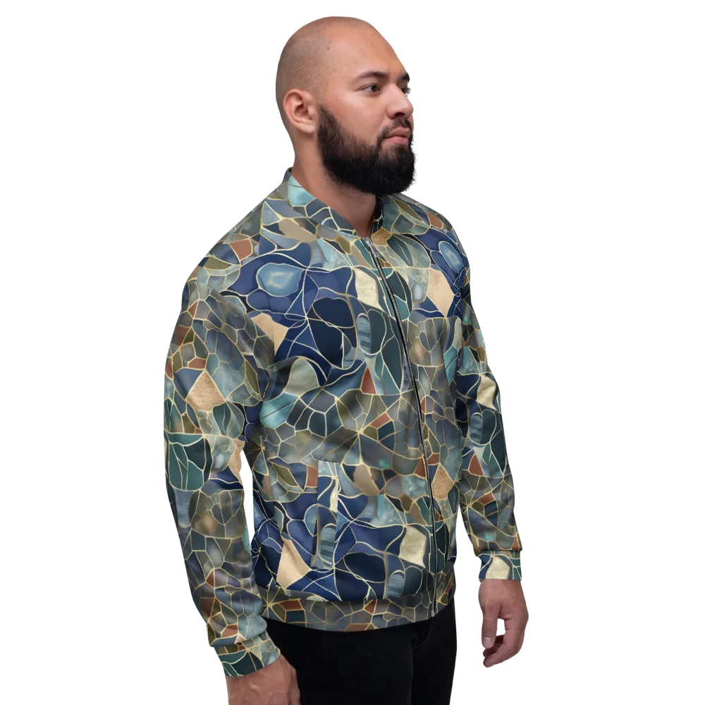 Gilded Tidal Mosaic on Bomber Jacket — Right