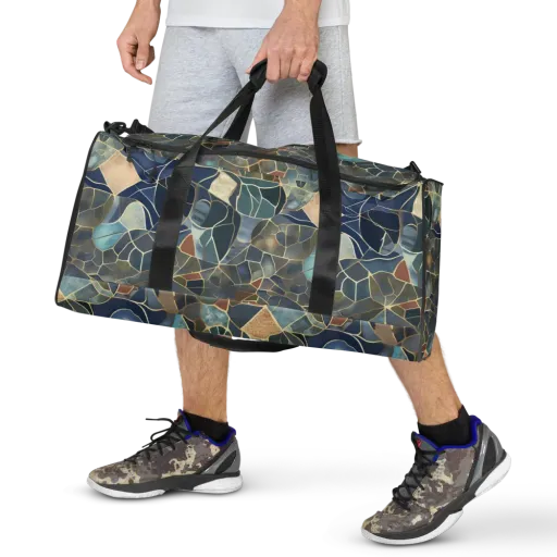 Gilded Tidal Mosaic on a Duffle Bag