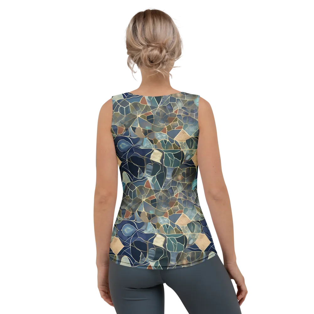 Gilded Tidal Mosaic on Women's Tank Top — Back