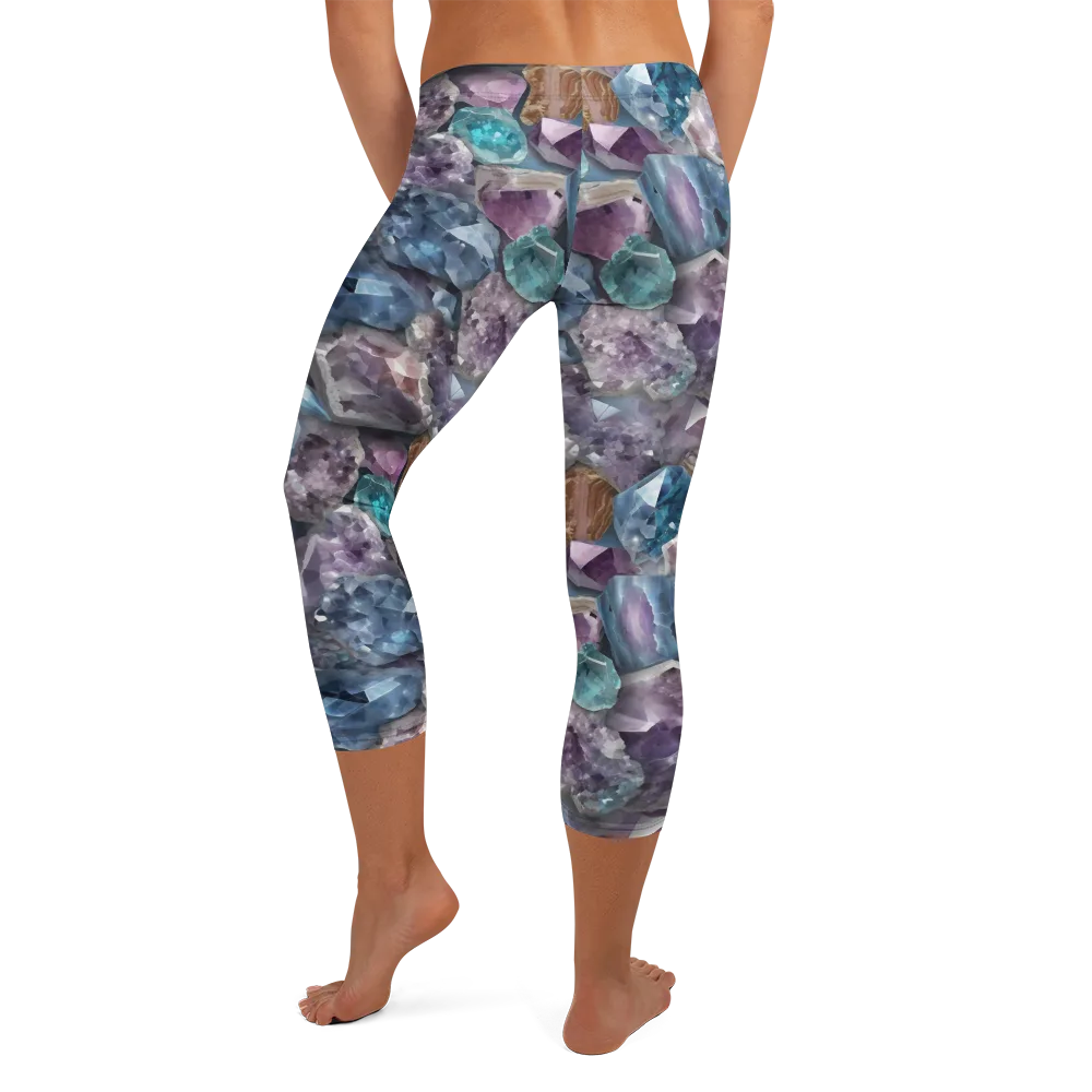 Amethyst Tide on Capri Leggings — Back