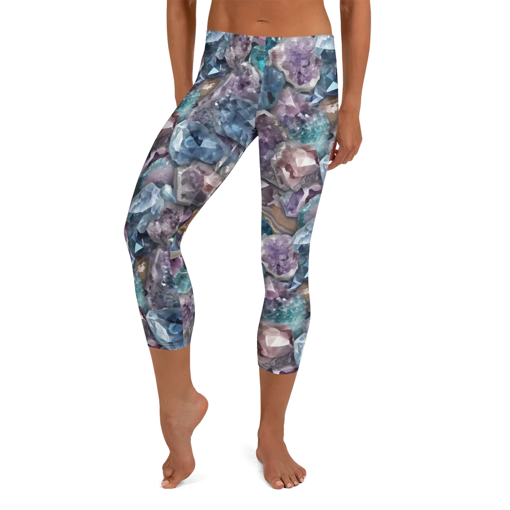 Amethyst Tide on Capri Leggings — Front