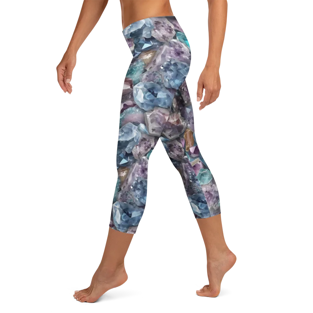 Amethyst Tide on Capri Leggings — Left