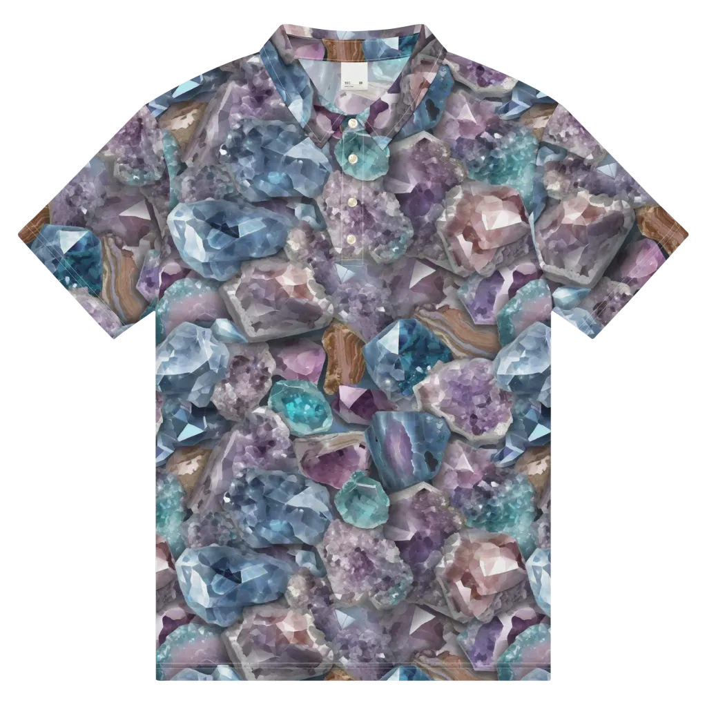 Amethyst Tide on Men's Slim Fit Polo Shirt — Front