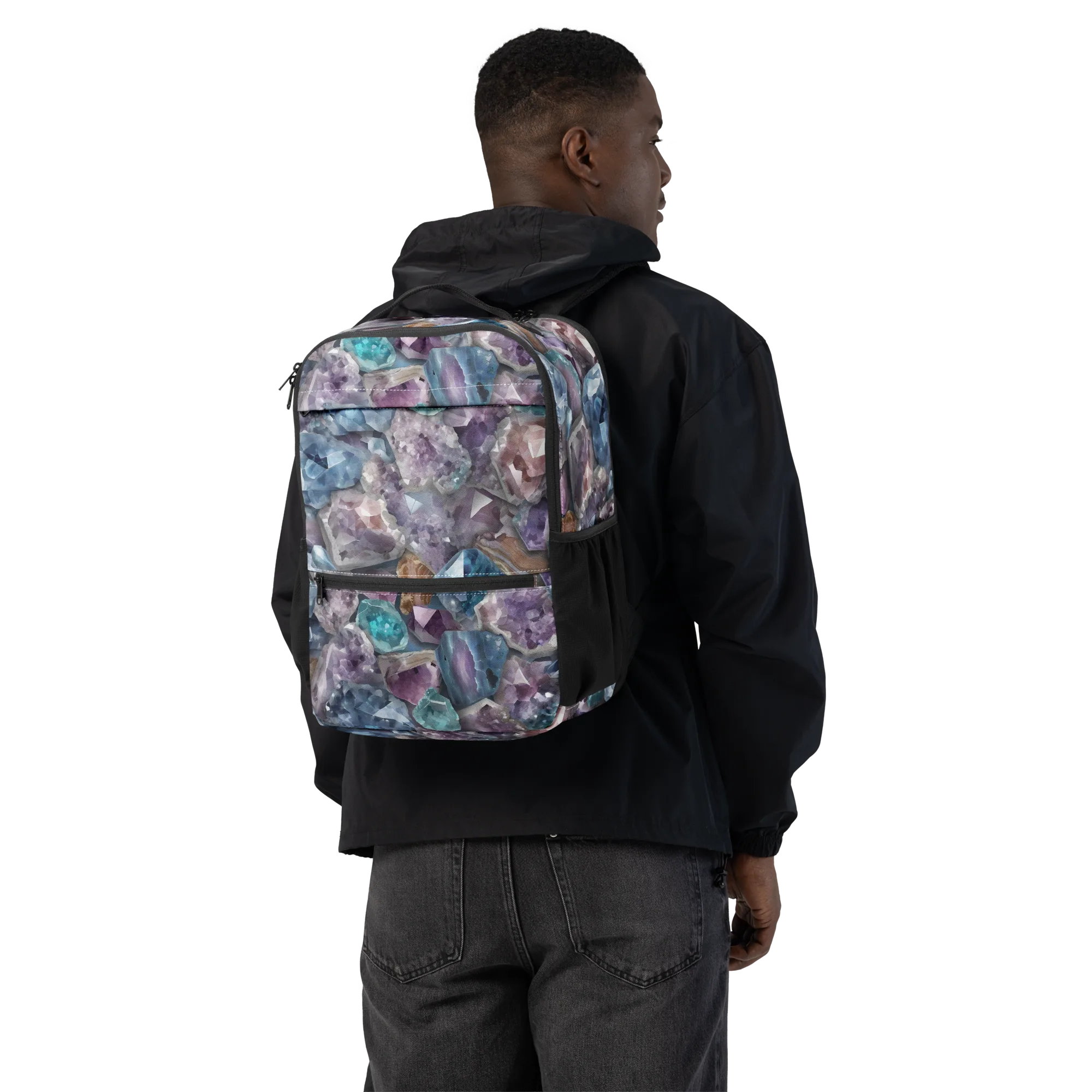 Amethyst Tide on Utility Backpack — Back
