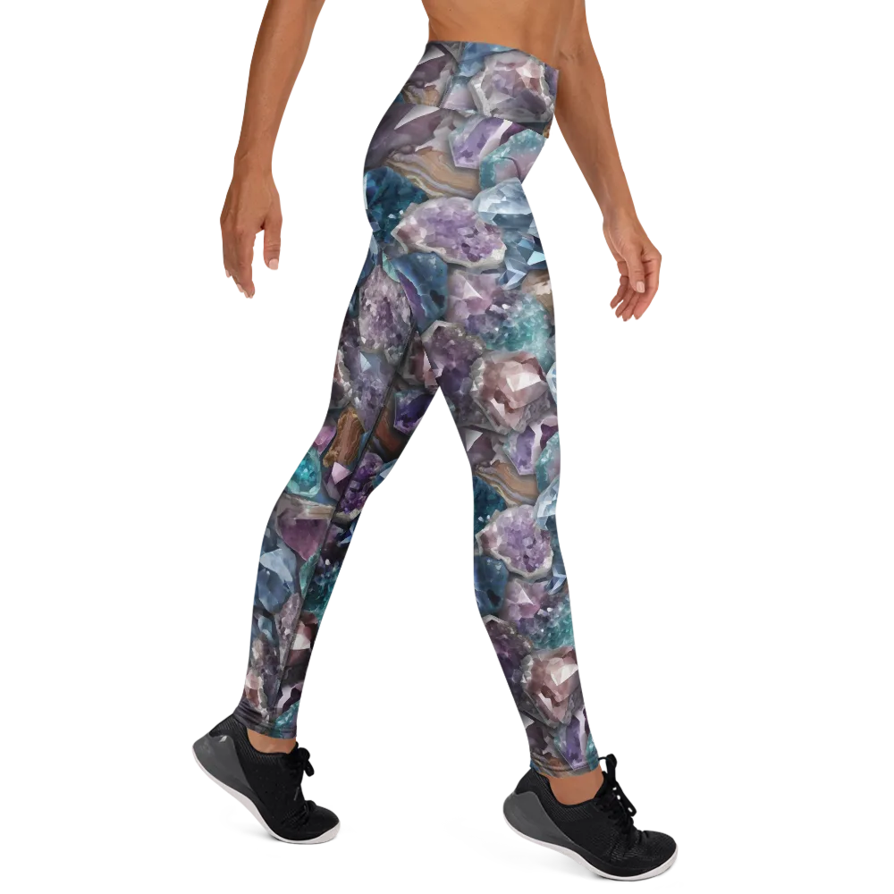 Amethyst Tide on Yoga Leggings — Right